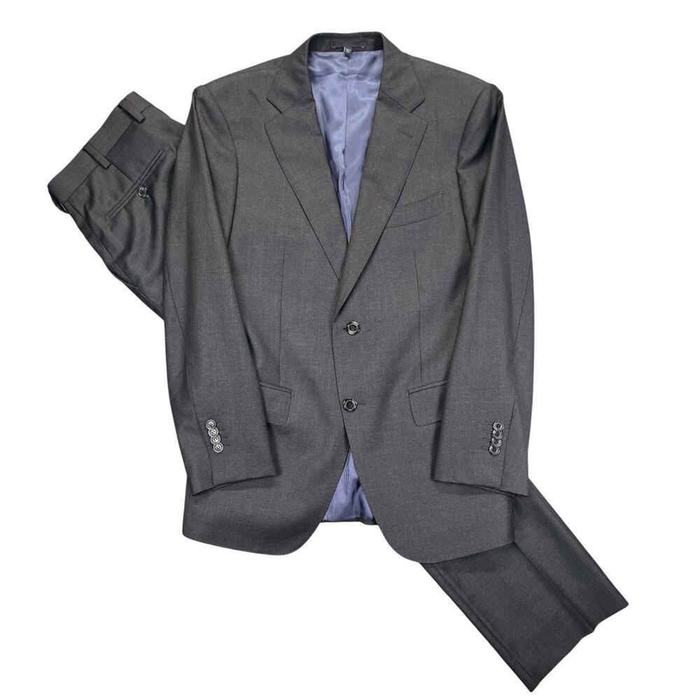 Suitsupply Perennial VBC Super 110s Black Wool Suit 38R 32W 2‑Piece